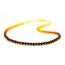 Rainbow Round Polished Amber Beads Necklace for Adult