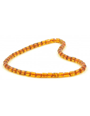 Cognac Polished  Amber Necklace for Mens