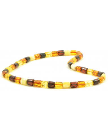 Multi Polished Amber Necklace for Mens