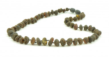 Green Raw Baroque Amber Necklace for Mens