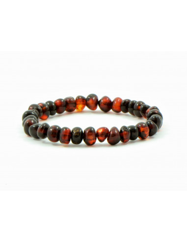 Cherry Polished Baroque Amber Beads Bracelet for Adult