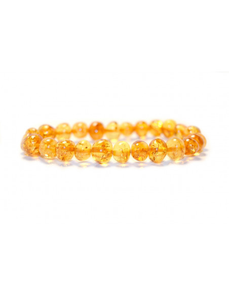 Honey Baroque Polished Amber Beads Bracelet for Adult