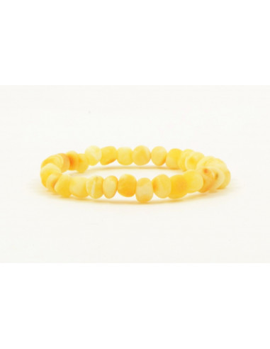 Milky Baroque Raw Amber Beads Bracelet for Adult