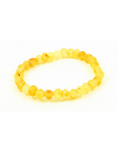 Lemon Baroque Raw Amber Beads Bracelet for Adult