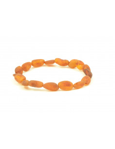 Honey Olive Shape Raw Amber Beads Bracelet for Adult