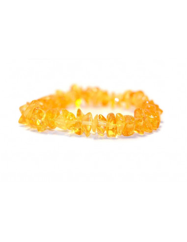 Lemon Chip Polished Amber Beads Bracelet for Adult