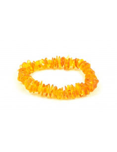 Honey Chip Polished Amber Beads Bracelet for Adult