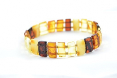 Multi Color Polished Amber Exclusive Bracelet