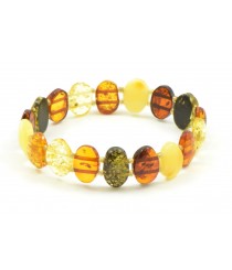 Multi Color Polished Amber Exclusive Bracelet