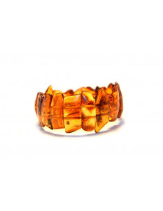 Cognac Polished Amber Bracelet for Adult