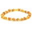 Baltic Amber Pet Collar with Wooden Beads on Elastic Band