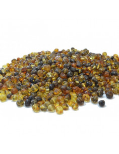 Loose Green Baroque Polished Amber Beads