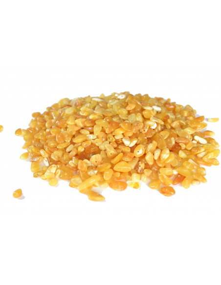 Loose Milky Chip Polished Amber Beads