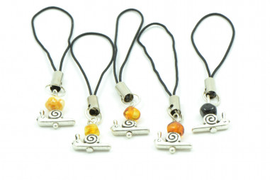 Amber Pendant Snail for Mobile