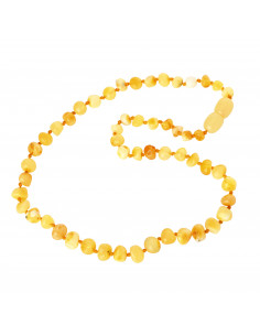 Milky  Baroque Polished Amber Beads Necklace for Baby