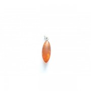 Cognac Raw Amber Pendant with Sterling Silver