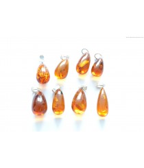 Cognac Amber Pendant with Sterling Silver 925