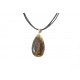 Green Amber Pendant for Adults with Sterling Silver 925