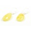 Milky Amber Drop Earrings with Sterling Silver 925