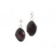 Cherry Faceted Amber Earrings with Sterling Silver 925