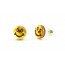 Baltic Amber Smiley Stud Earrings with Sterling Silver 925