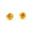 Baltic Amber Ladybug Stud Earrings with Sterling Silver 925