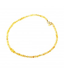 Delicate Raw Lemon Amber & Faceted Polished Lemon Necklaces for Adult