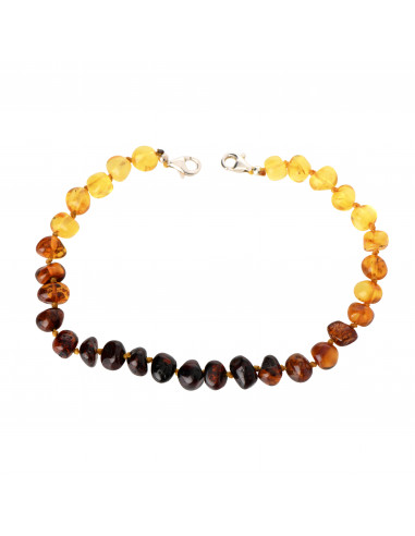 Rainbow Amber Anklet