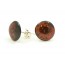 Cherry Round Amber Stud Earrings with Sterling Silver 925