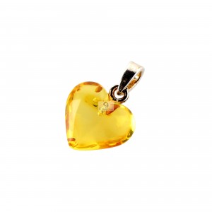 Honey Heart Amber Pendant