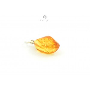 Honey Twisted Amber Pendant with Sterling Silver 925