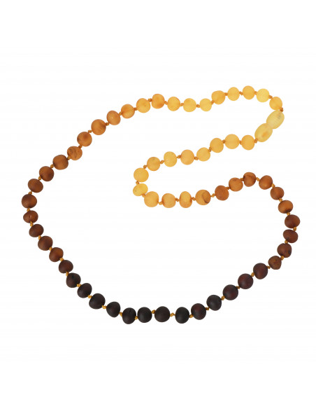 Rainbow Baroque Raw Amber Beads Necklace for Adult