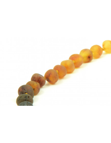 Raw Reversed Rainbow Amber Necklace