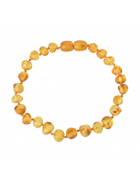 Honey Baroque Polished Amber Beads Bracelet for Adult
