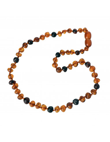 Cognac and Cherry Baltic Amber Beads Childs Necklace
