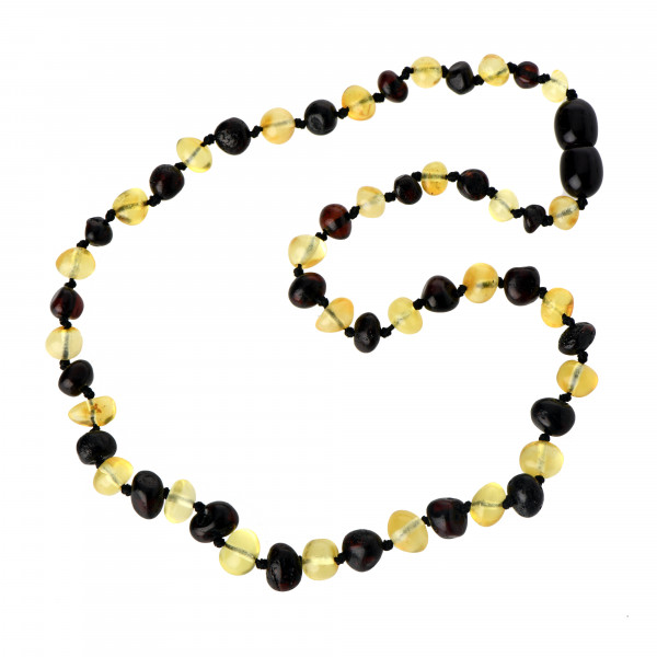 1 Cherry & 1 Lemon Baroque Polished Baltic Amber Teething Necklace