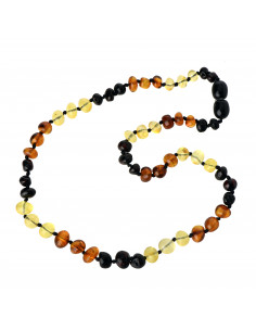 Lemon & Cognac & Cherry Polished Baltic Amber Beads Baby Necklaces