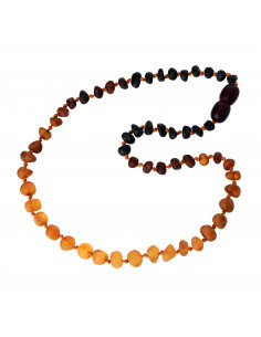 Raw Amber Beads Rainbow necklace