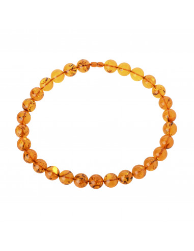 Exclusives Round Cognac Baltic Amber Necklace
