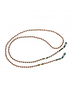 Eyeglass Chain for Glasses from Faceted Cognac & Honey Round Amber Beads