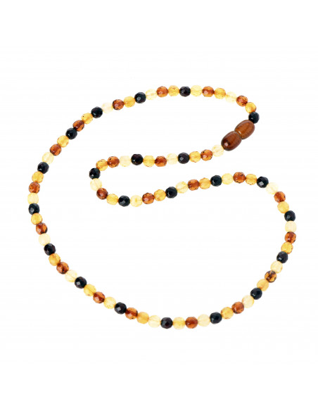 Exclusive Faceted Multicolor Amber Bead Necklace for Women