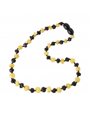 Milky & Cherry Baroque Polished Baltic Amber Teething Necklace