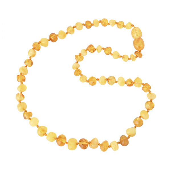 Milky & Honey Baroque Polished Baltic Amber Teething Necklace