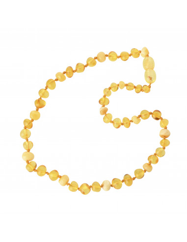 Milky & 3 Champagne Baroque Polished Baltic Amber Teething Necklace