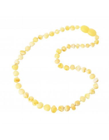 Milky Baroque Raw Baltic Amber Teething Necklace