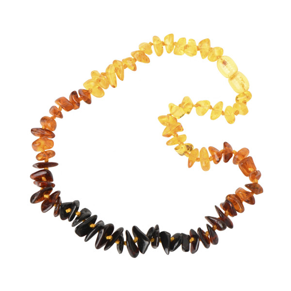 Cognac Chip Polished Amber Beads Necklace for Baby