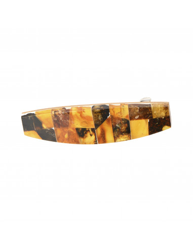 Mosaic Baltic Amber Hair Clip
