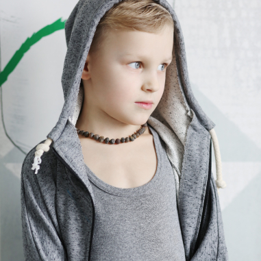 Green Baroque Raw Baltic Amber Teething Necklace