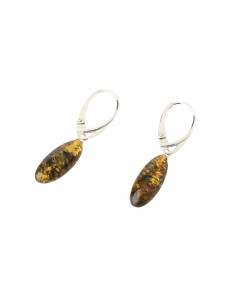 Green Polished Amber Drop...