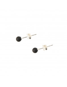 Cherry Raw Amber Stud Earrings with 925 Sterling Silver